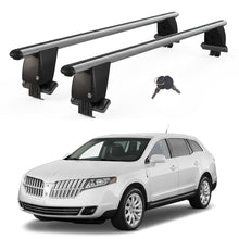 Roof Bars For Cars Without Rails For Lincoln MKT 2010+ Lockable Grey 2 Pcs