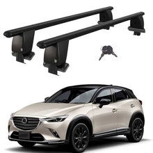 Roof Bars For Cars Without Rails For Mazda Cx-3 2015+ Lockable Black 2 Pcs