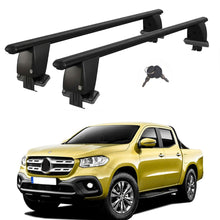Roof Bars For Cars Without Rails For Mercedes X-Class 470 2018+ Lockable Black 2 Pcs