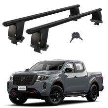 Roof Bars For Cars Without Rails For Nissan Navara/Np300/Frontier D23 2014-21 Lockable Black 2 Pcs