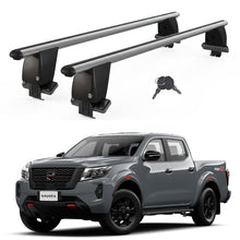 Roof Bars For Cars Without Rails For Nissan Navara/Np300/Frontier D23 2014-21 Lockable Grey 2 Pcs
