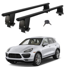 Roof Bars For Cars Without Rails For Porsche Cayenne 92A 2011-2017 Lockable Black 2 Pcs