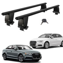 Roof Bars For Cars Without Rails For Audi A3 V 2013-2020 Door 2013-2020 Lockable Black 2 Pcs