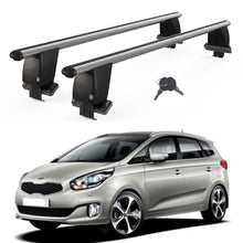 Roof Bars For Cars Without Rails For Kia Carens Rp 2013-2019 Lockable Grey 2 Pcs