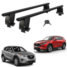 Roof Bars For Cars Without Rails For Mazda Cx-5 Ke 2012-2017 Lockable Black 2 Pcs