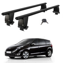 Roof Bars For Cars Without Rails For Renault G. Scenic III 2009-2013 Lockable Black 2 Pcs