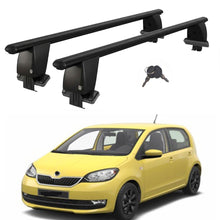 Roof Bars For Cars Without Rails For Skoda Citigo 2012 2012-2020 Lockable Black 2 Pcs
