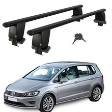 Roof Bars For Cars Without Rails For VwGolf VII Sportsvan 2014-2019 Lockable Black 2 Pcs