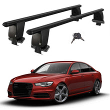 Roof Bars For Cars Without Rails For Audi A6 4A/C8 2018+ Lockable Black 2 Pcs