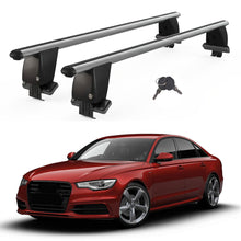 Roof Bars For Cars Without Rails For Audi A6 4A/C8 2018+ Lockable Grey 2 Pcs