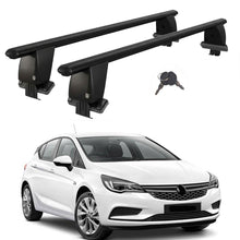 Roof Bars For Cars Without Rails For Vauxhall Astra K 2016-2021 Lockable Black 2 Pcs