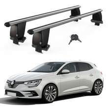 Roof Bars For Cars Without Rails For Renault Megane Iv 2016+ Lockable Grey 2 Pcs
