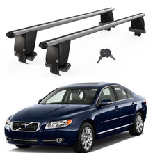 Roof Bars For Cars Without Rails For Volvo S80 2006-2016 Lockable Grey 2 Pcs