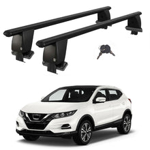 Roof Bars For Cars Without Rails For Nissan Qashqai/Dualis J11 2017-2021 Lockable Black 2 Pcs