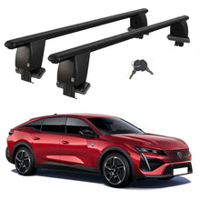 Roof Bars For Cars Without Rails For Peugeot 408/408X P54 2022+ Lockable Black 2 Pcs