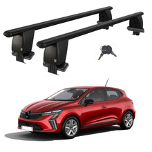 Roof Bars For Cars Without Rails For Renault Clio V 2019+ Lockable Black 2 Pcs