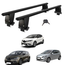Roof Bars For Cars Without Rails For Renault G. Scenic Iv 2009-2020 Lockable Black 2 Pcs