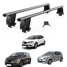 Roof Bars For Cars Without Rails For Renault Grand Scenic Iv 2009-2020 Lockable Grey 2 Pcs
