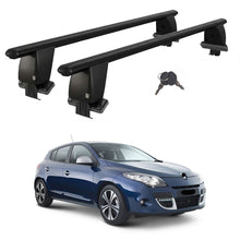 Roof Bars For Cars Without Rails For Renault Megane III 2008-2016 Lockable Black 2 Pcs