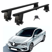 Roof Bars For Cars Without Rails For Renault Megane IV G. Coupé 2017+ Lockable Black 2 Pcs