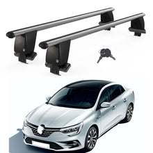 Roof Bars For Cars Without Rails For Renault Megane IV G. Coupé 2017+ Lockable Grey 2 Pcs