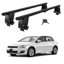Roof Bars For Cars Without Rails For VwGolf VII 2012-2019 Lockable Black 2 Pcs