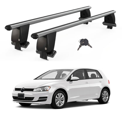 Roof Bars For Cars Without Rails For VwGolf VII 2012-2019 Lockable Grey 2 Pcs
