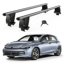 Roof Bars For Cars Without Rails For VwGolf VIII 2019+ Lockable Grey 2 Pcs