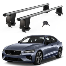 Roof Bars For Cars Without Rails For Volvo S60 2018+ Lockable Grey 2 Pcs