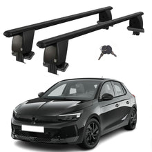 Roof Bars For Cars Without Rails For Vauxhall Corsa F 2019+ Lockable Black 2 Pcs