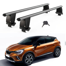 Roof Bars For Cars Without Rails For Renault Captur II 2019+ Lockable Grey 2 Pcs