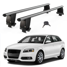 Roof Bars For Cars Without Rails For Audi A3 8Pa Sportback 2004-2012 Lockable Grey 2 Pcs