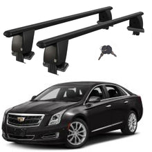 Roof Bars For Cars Without Rails For Cadillac Xts 2013-2019 Lockable Black 2 Pcs