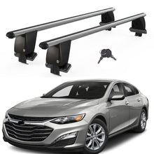 Roof Bars For Cars Without Rails For Chevrolet Malibu IX 2016+ Lockable Grey 2 Pcs