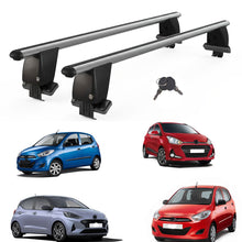 Roof Bars For Cars Without Rails For Hyundai I10 IA 2013-2017 Lockable Grey 2 Pcs