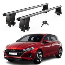 Roof Bars For Cars Without Rails For Hyundai I20 Bc3 2020+ Lockable Grey 2 Pcs