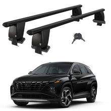 Roof Bars For Cars Without Rails For Hyundai Tucson Nx4 2020+ Lockable Black 2 Pcs