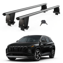 Roof Bars For Cars Without Rails For Hyundai Tucson Nx4 2020+ Lockable Grey 2 Pcs
