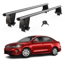 Roof Bars For Cars Without Rails For Kia Rio Yb HBback 2017-2023 Lockable Grey 2 Pcs