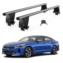 Roof Bars For Cars Without Rails For Kia Stinger 2018-2024 Lockable Grey 2 Pcs
