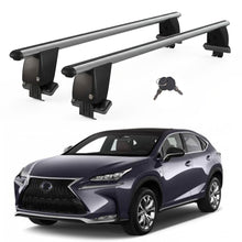 Roof Bars For Cars Without Rails For Lexus Nx Az10 2014-2017 Lockable Grey 2 Pcs