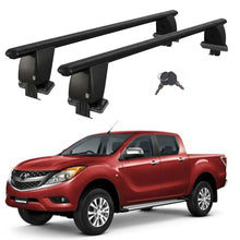 Roof Bars For Cars Without Rails For Mazda Bt-50 2011+ Lockable Black 2 Pcs