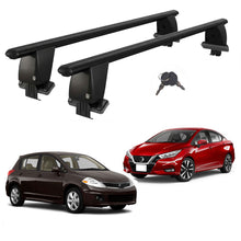 Roof Bars For Cars Without Rails For Nissan Note/Versa 2004+ Lockable Black 2 Pcs