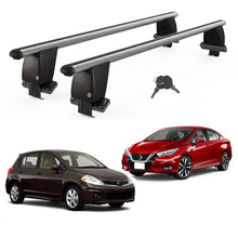 Roof Bars For Cars Without Rails For Nissan Note/Versa 2004+ Lockable Grey 2 Pcs
