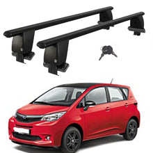 Roof Bars For Cars Without Rails For Subaru Trezia 2011+ Lockable Black 2 Pcs