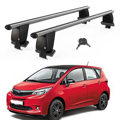 Roof Bars For Cars Without Rails For Subaru Trezia 2011+ Lockable Grey 2 Pcs