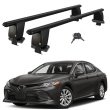 Roof Bars For Cars Without Rails For Toyota Camry Xv70 2017+ Lockable Black 2 Pcs