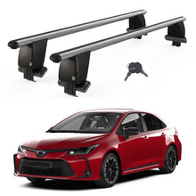 Roof Bars For Cars Without Rails For Toyota Corolla E210 Saloon 2018+ Lockable Grey 2 Pcs