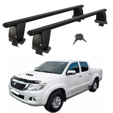 Roof Bars For Cars Without Rails For Toyota Hilux AN30 2011-2015 Lockable Black 2 Pcs