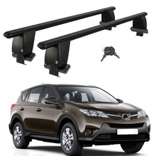 Roof Bars For Cars Without Rails For Toyota Rav 4 XA40 2013-2018 Lockable Black 2 Pcs